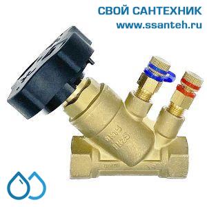 23636 SBV25DA Клапан запорно-балансировочный ручной, ВР, DN25 PN25, Kvs 9,5,  с изм.нип. тип NB
